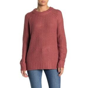 Modern Designer Novelty Stitch Pullover Sweater Raglan Sleeves Crew Neck XLarge